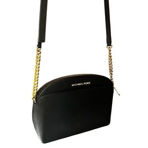 Michael Kors black Emmy Saffiano leather medium crossbody